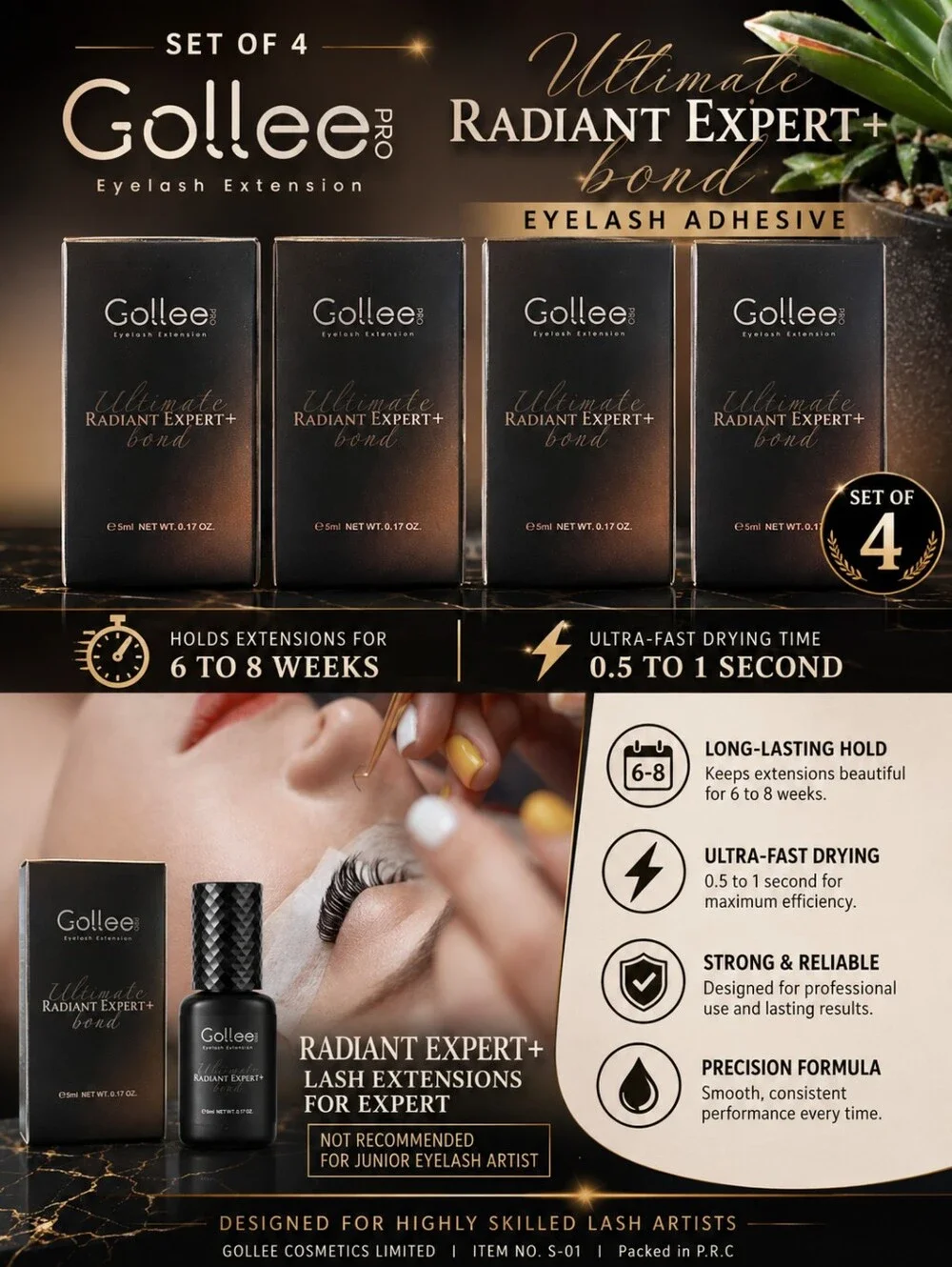 Gollee Ultimate Radiant Expert+Bond Eyelash Adhesive